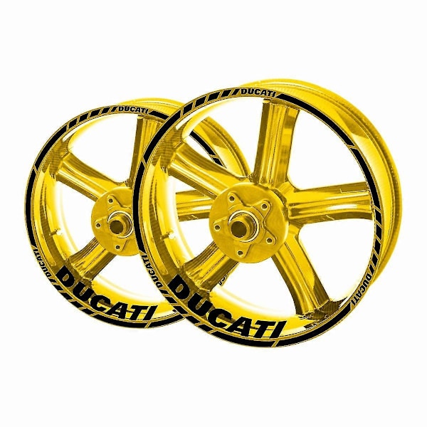Reflekterande Fälgdekaler med Ducati Logotyp White
