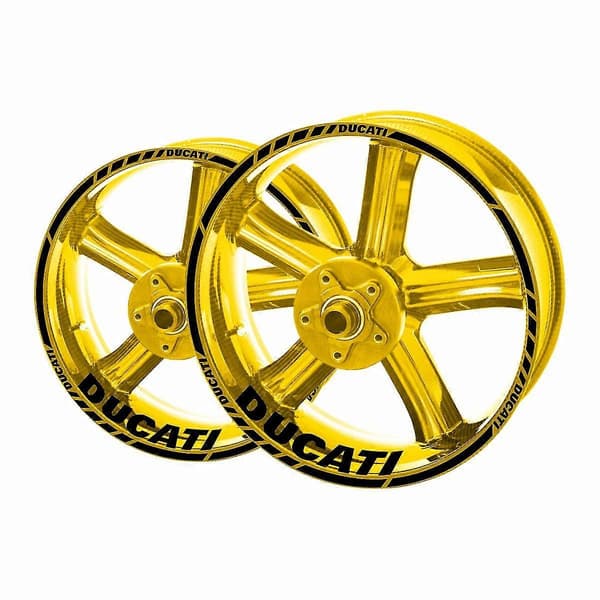 Reflekterende Hjulsticker Felg Logo Dekal for Ducati Red