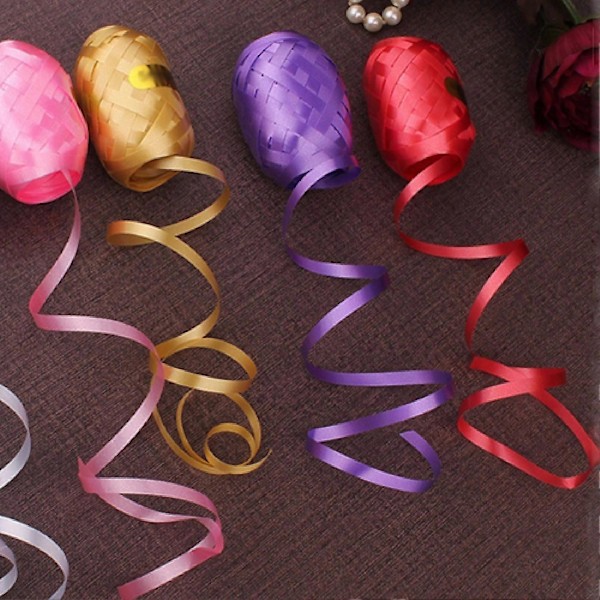 6 stk./parti Ballonsnor Blandet Farve Holdbar 10m 6-pak Assorteret Farve Gavebånd til Fødselsdag Qinhai