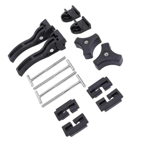 Erstatnings- og tilbehørsdelsett for hard tri-fold quad-fold lastebilplanlokk mutter T-bolt fremre bakre klemsett