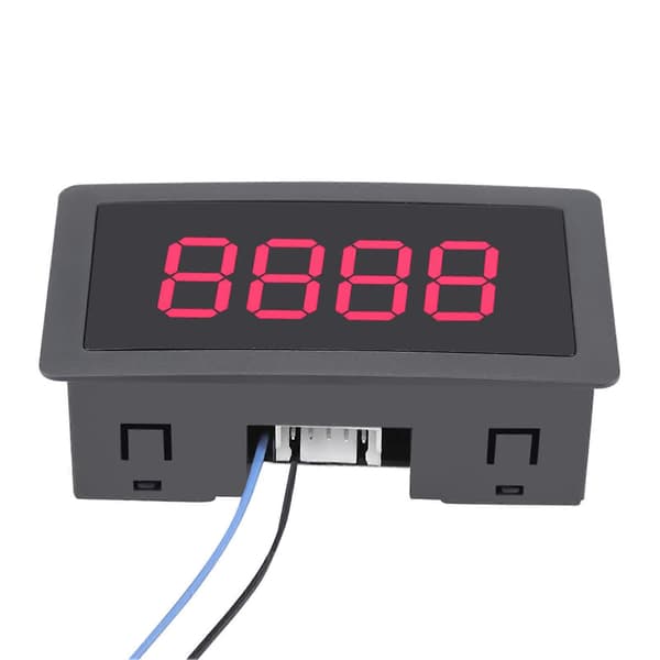 DC LED Digital Display 4 Sifret 0?9999 Opp/Ned Pluss/Minus Panel Teller Måler Rød