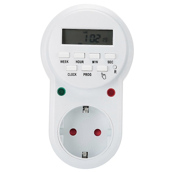16A Smart Digital Programmerbar Timer Uttag Cykeltimer Uttagsbrytare