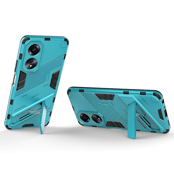 Skal för Oppo A58 4g PC+TPU Stötsäkert Stativ Mobilskal Baby Blue