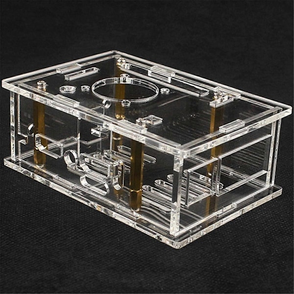 Akrylcover til OrangePi 5Pro, transparent akrylcover til OrangePi 5 Pro med køleventilatorantenne A