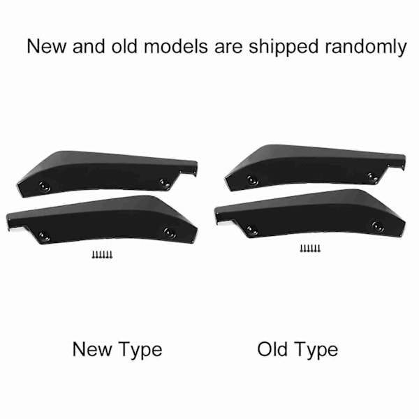1 par universelle bil modificeret bagkofanger canard diffuser spoiler læbefinner kulfiber