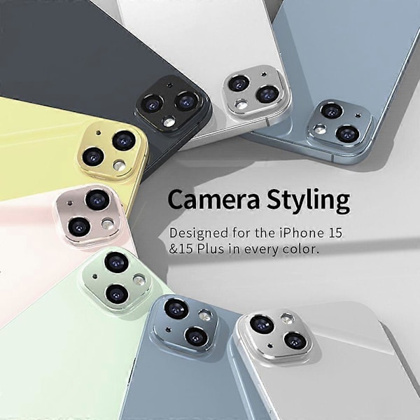 Telefon Kameralinse Film Titanium Legering Metal Præcis Hulpositionering Anti-fald Anti-ridse Linse Beskyttelsesetui Kompatibel Iphone 15Pro/15Pro Max