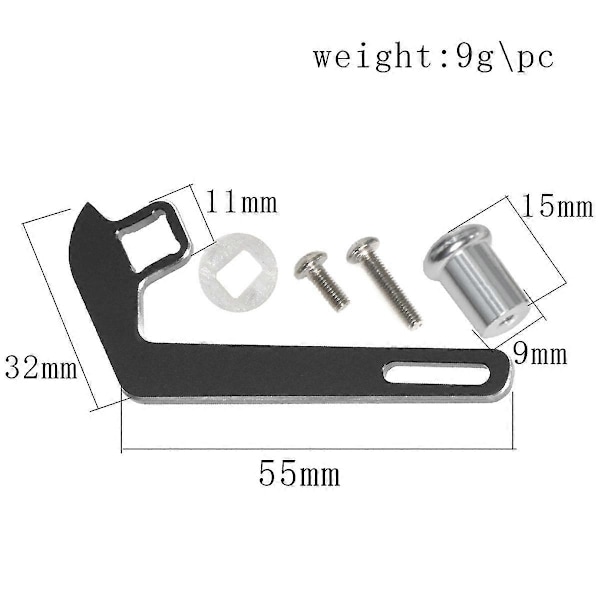 Enhandsmanöver Adapter Sändare Ratt för RC Bil TQI Fjärrkontroll -4 TRX6 Slash Summit, Röd