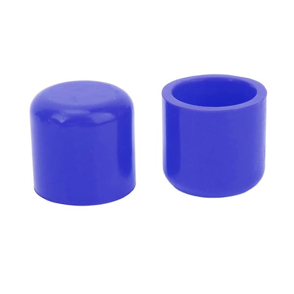5st Silikon Blindlock 30mm Flexibel Slitstark Universell Insug Vakuumslang Plugg Blå