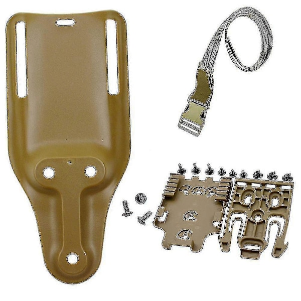 Taktisk Pistolhylster Tilbehør Qls Hurtigt Låsesystem Kit Universal Jagt Lavprofil Bælte Paddle Drop Leg Elastisk Bånd Rem tan long set