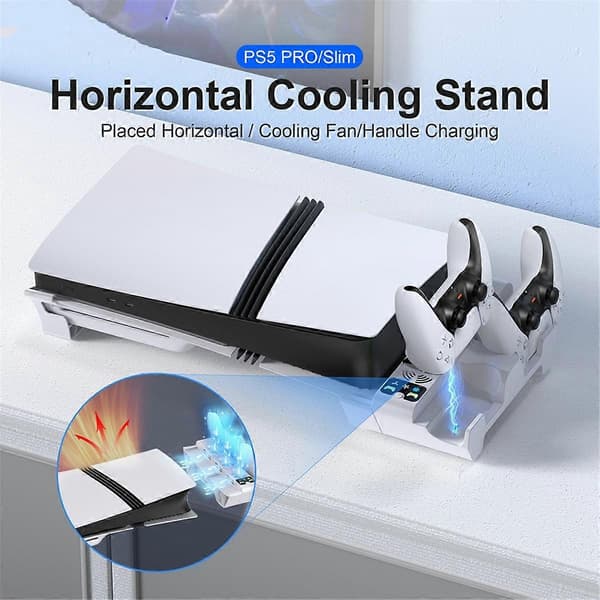 Til Slim/Pro Station med 3-niveau køleblæsere Dock Stand, Tilbehør Controller Opladningsstation Holder