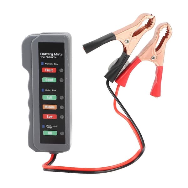 12V Bilbatteritester 6 LED Lys Display Generator Status Tjek Automotive Diagnostisk Værktøj