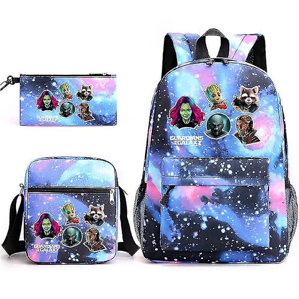 Guardians Of The Galaxy 3-pack Ryggsäckar Cartoon Barn Pojkar Flickor Skolväska Lättvikts Studenter Vattentät Kapacitet Mochilas style 18