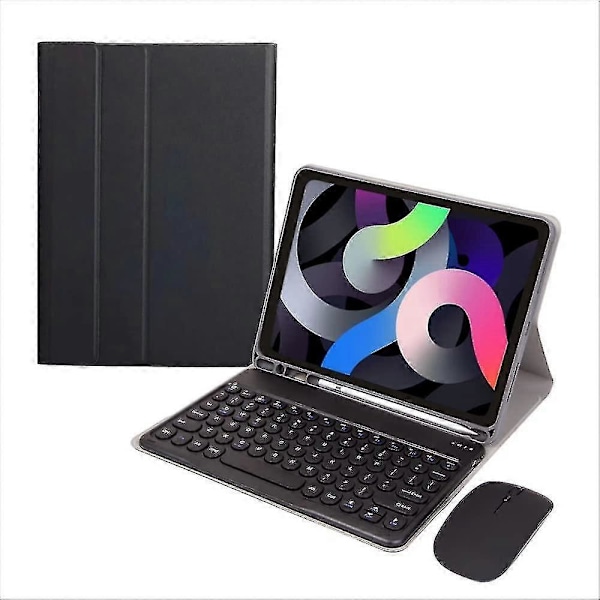 Ipad Mini 6 2021 Värillinen Näppäimistö Kotelo Hiiri Söpö Pyöreä Näppäin Ipad Mini 6. Sukupolvi 8.3 Tuuman Langaton Bluetooth Irrotettava Näppäimistösuoja Kynätelineellä Black