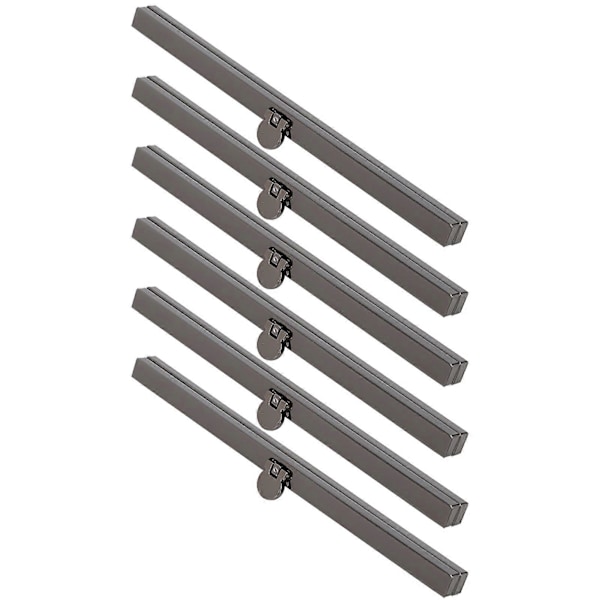 6 kpl Metallinen lompakkokehys Suora sivulaukku Tarvikkeet Laitteistotarvikkeet Rauta Kevyt 19cm (Aseharmaa)