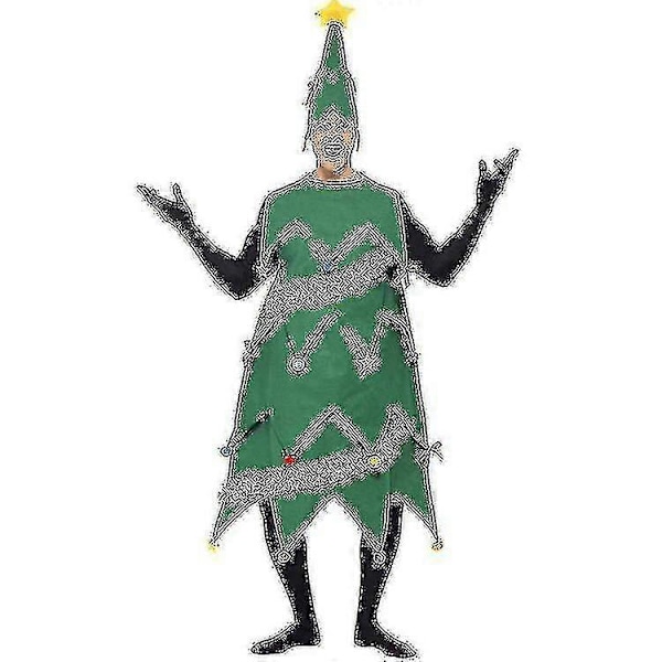 Vuxen Herr Dam Julgran Kostym Jul Maskerad Kläder Cosplay Kostymer