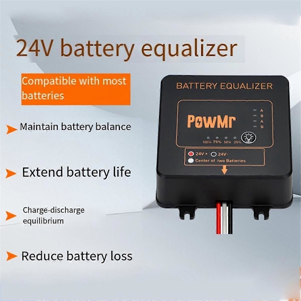 Solcellsbatteriutjämnare 24V Batteribalanserare, för Bly-Syra Kolloid Litiumbatterier