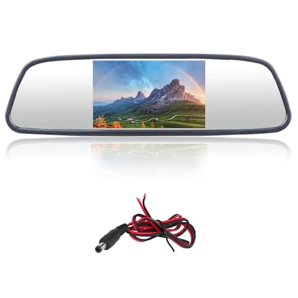 Backspegeldisplay 5 tum 2 Ingångskanaler ABS Universal för Bil Lastbil DC12?24V