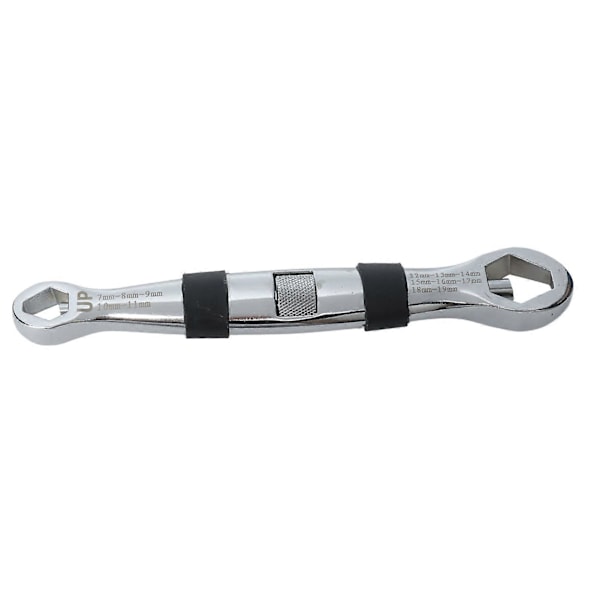 23 i 1 Justerbar Multifunksjonell Dobbel Chrome Vanadium Stål Flat Munn Kort Skaft Skiftenøkkel 719mm
