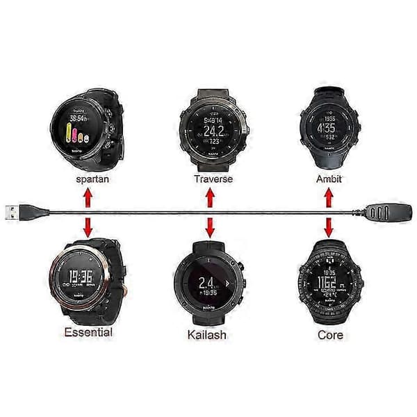 Universal USB-opladerkabel Clip Adapter til Suunto Ambit 1/2/3 Smart Watch