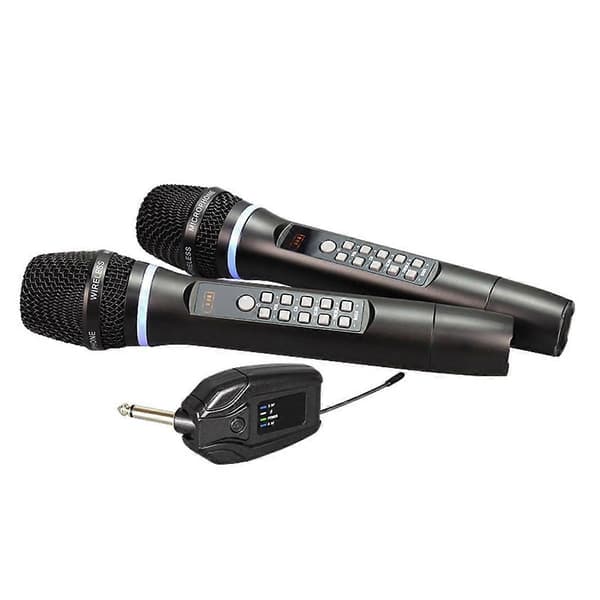 Universal Mikrofon UF Segment Pk Sångmikrofon FM Band Efterklangsmikrofon Hög och Låg Trådlös Mikrofon