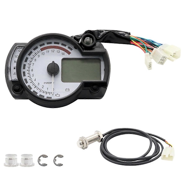 Motorcykel Hastighetsmätare 7 Färger LCD Digital Vägmätare för RX2N MAX 299KM/H Moto Instrumentbräda Motorcykel Hastighetsmätare 12V