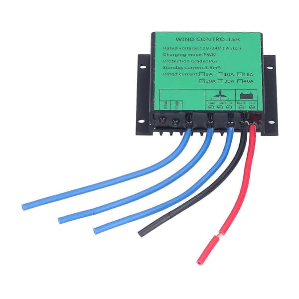 Vindturbinkontroller PWM Lading Lavspennings Strømgenerator Regulator 100W?400W 12V 24V16A