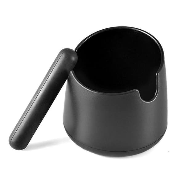 Kaffeboks med gummibanker Stor Espresso Kaffegrumsbeholder Skridsikker Affalds Kaffegrums Dump Bin (Sort)
