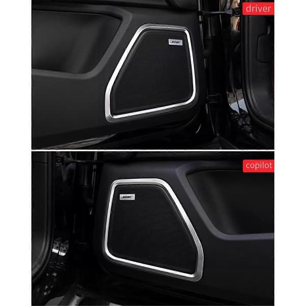 For 2015-2021 Sølv ABS Dørhøyttaler Horn Ring Ramme Deksel Trim