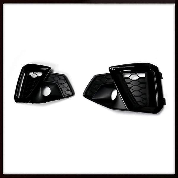 Svart Bil Frontfanger Grill Tåkelys Deksel Grill for A4 A4L 20-21 Sport