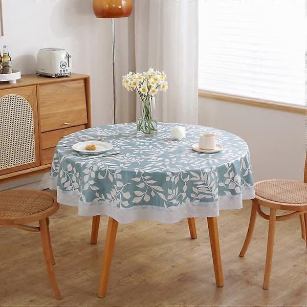 Rektangulär PVC-duk Fläckavvisande, Vaxdukar i plast Vattentät Lättskött Växtmönster för Matsal Fest Trädgård Picknick (150 cm)