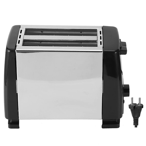650-850W 2 Skive Brødristere 6 Gir Frokost Matlagingsmaskin 220-240V Svart