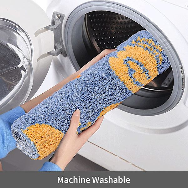 Badrumsmatta, Halkfri Söt Tecknad Anka Badrumsmatta, Ultra Mjuk Vattenabsorberande Badrumsmatta, Maskintvättbar Badrumsmatta För Badkar, Dusch Och Badrum (1 Blue-duck