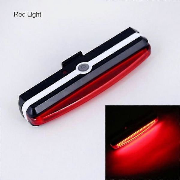 Sykkel Baklys 300 Lumen USB Oppladbart Vanntett MTB Sykkel Baklykt Ciclismo Red