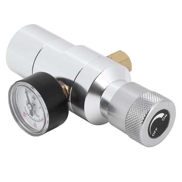Mini CO2-regulator med adapter, hembryggning, fatkoppling, CO2-kit, MFL 3/8 tum, 0-60 PSI