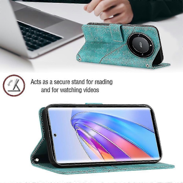 För Honor Magic 5 Lite 5g /x9a 5g/x40 5g Mobilskal Flip Ställ Läder Plånbok Stötsäkert Skydd Green