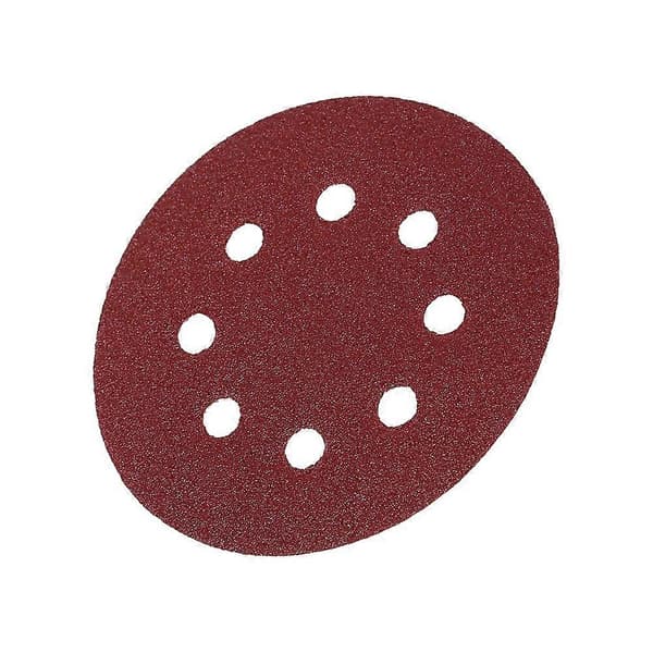 125mm Polerskivor Röda Slippapper 8 Hål Korn Sandpapper (100#)