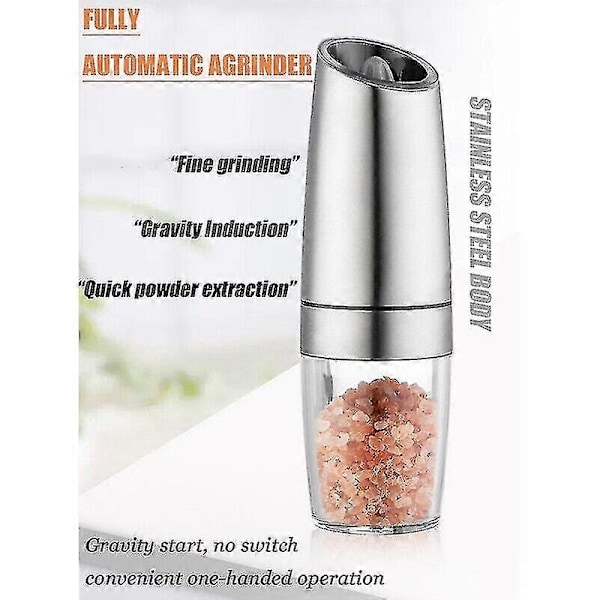 Elektrisk Pepper- og Saltkvern Automatisk Elektrisk Pepperkvern Justerbar 1Pc Stainless