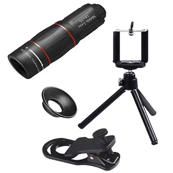18x Utendørs Reise Konsert HD Bærbar Mobiltelefon Telefoto Ekstern Linse Fotografering Liten Monokulær Teleskop B