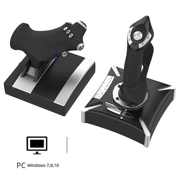 Spilstyringskontrol til 2119PRO PC Flight Joystick med Vibration Analog Flight Control Manipulator