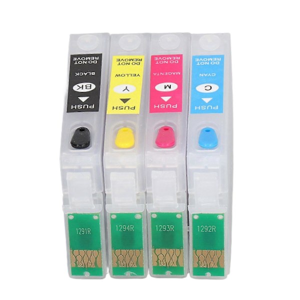 4 stk. blækpatroner Sort Cyan Magenta Gul Permanent Chip Genanvendelige Printer Refill Inkjet Patroner T1381 T1332 T1333 T1334