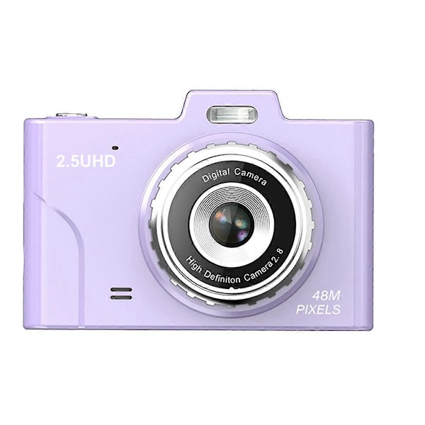 1080P Barnekamera 48MP Doble Linser 8X Optisk Zoom Mini 2.8in TFT Skjerm Flotte Gutter Jenter Barn-Lilla