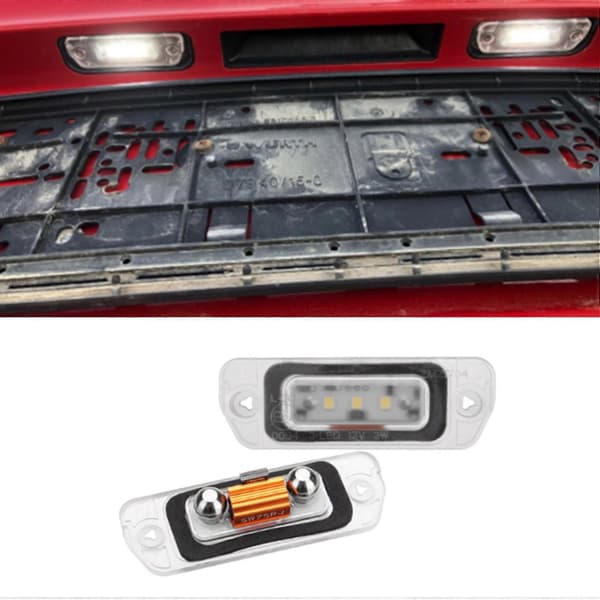 LED-nummerskyltsbelysning för bil, nummerskyltslampa för ML450 ML500 550 ML63, vit