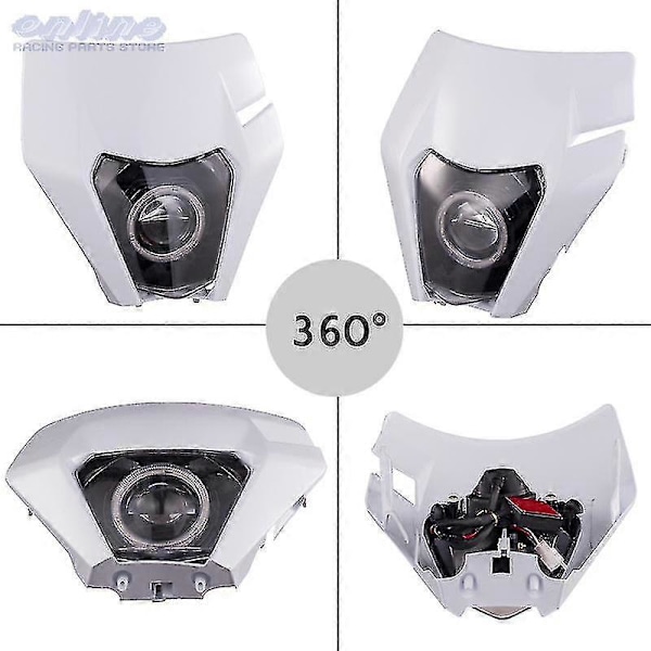 Motorcykel LED Forlygte Forlygte Hovedlys Til Ktm Exc Excf Sxf Xc Xcw Xcf Mx Dirt Bike Universal Enduro Supermoto Kåbe E Halogen White
