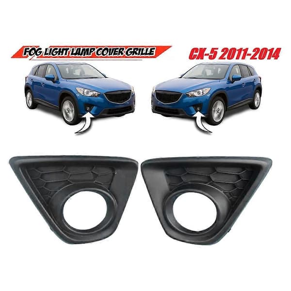 2 st för -5 CX5 2011-2014 V+H Dimljus Lampkåpa Främre Stötfångare Nedre Grill
