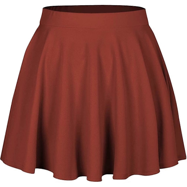 Naisten plus-kokoinen joustava, kuminauhavyötäröinen, levenevä, rento mini skater -hame Xs-2xl S