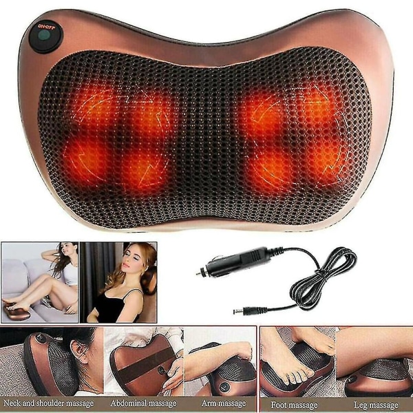 Tflycq Massagekudde Massager Shiatsu Bekväm Nacke Axel Auto Infraröd Värme