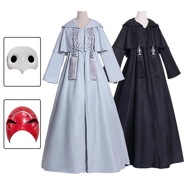 Spel Final Fantasy Xiv Endwalker Venat Cosplay Kostymer Peruk Broderi Kostymer Dräkt Halloween Spel Uniform För Man Kvinnor Flickor Black B