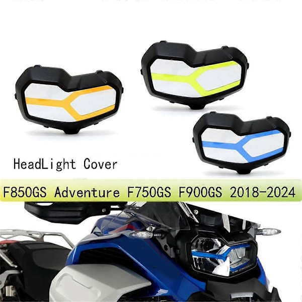 Orange Strålkastarskydd för F850GS Adventure F750GS F900GS 2018-2024 Huvudljus Transparent Skyddskåpa