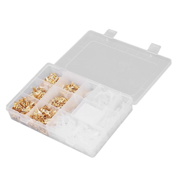 900 stk Sett Mannlig Hunn Spade Terminal 2.8mm 4.8mm 6.3mm Isolert Ledning Krympekontakter med Isolerende Hylser Kit