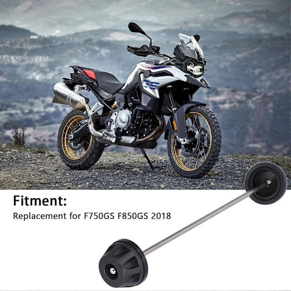 Motorsykkel Fremre Aksel Slider Svart Rustfritt Stål Erstatning for F750GS F850GS 2018
